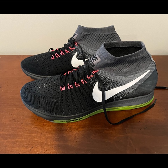 Nike Zoom All Out Flyknit Black Cool Grey 844134-002 - Picture 1 of 5